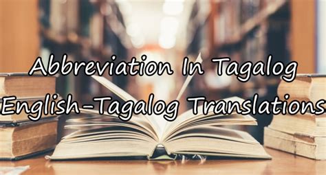 pangulo abbreviation|Abbreviation In Tagalog – English To Tagalog .